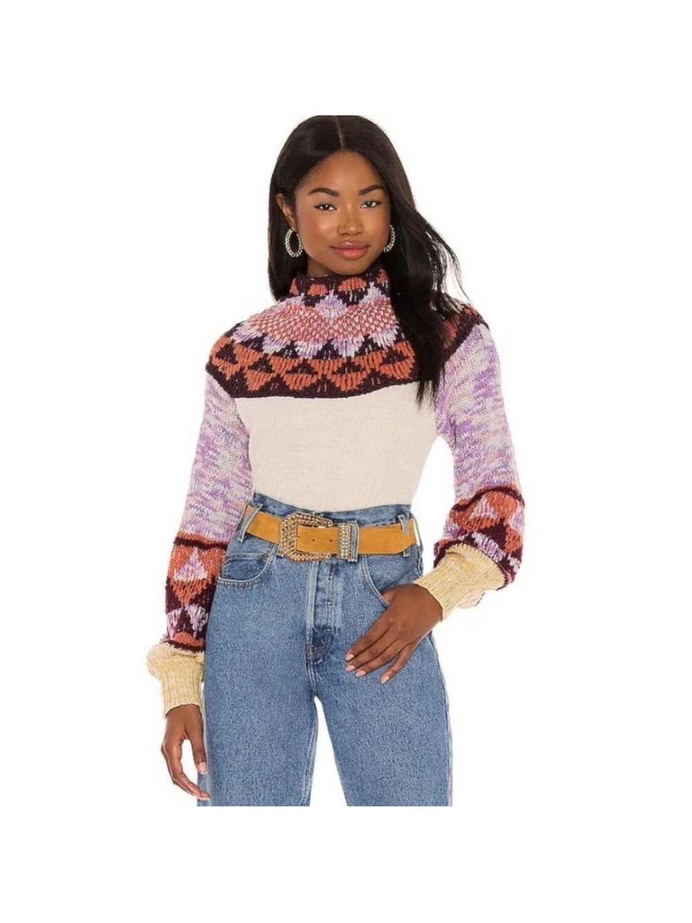 Free People Don’t Swit the Small Stuff Fair Isle Sweater